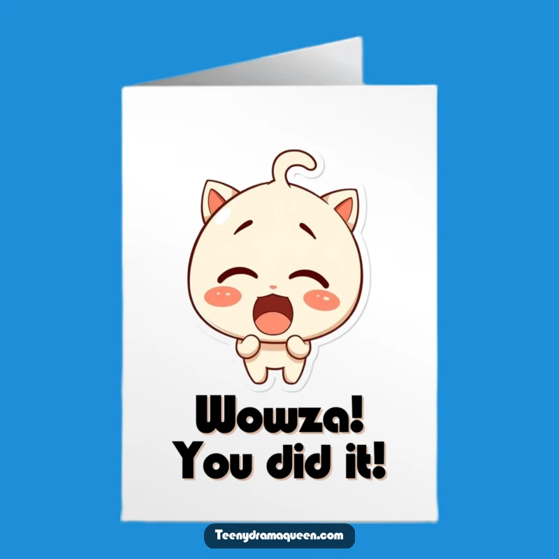 Free Printable Congrats Card: Shocked Giggle Character, Unbelievable News!
