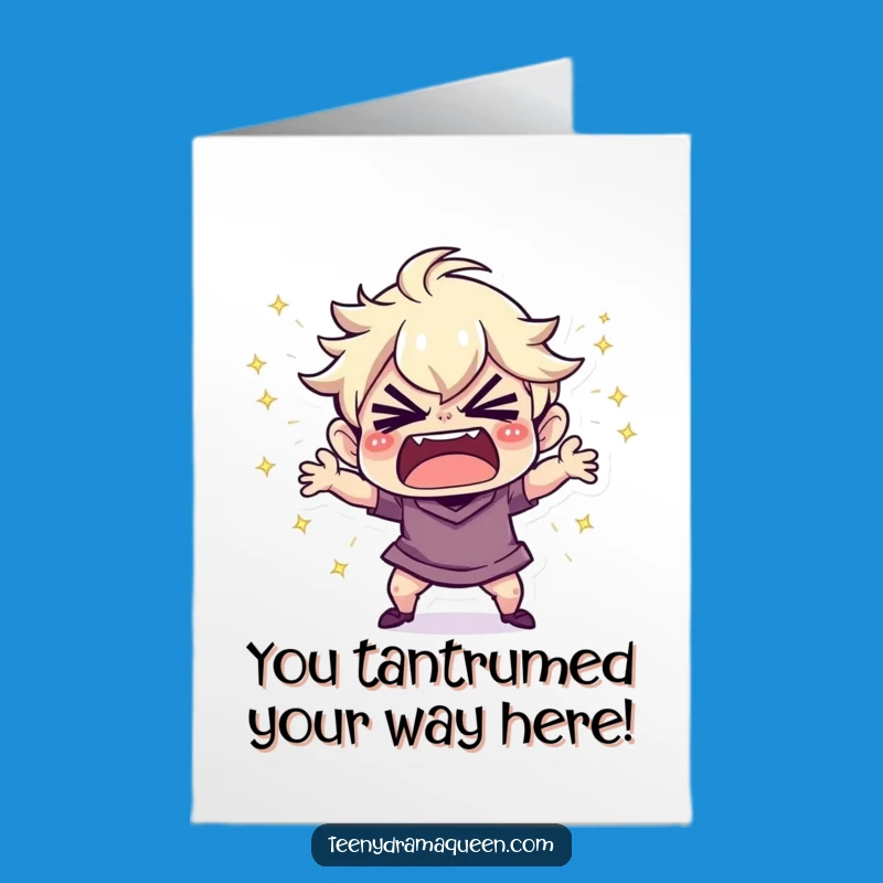 Free Printable Congrats Card: Tiny Sparkly Tantrum for Epic Wins, Downloadable