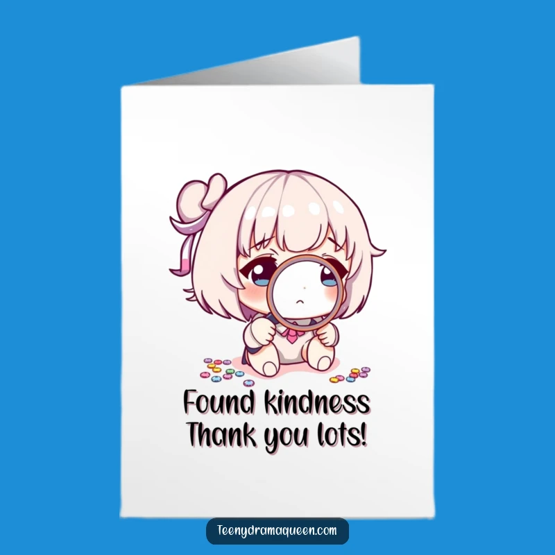 Funny Free Printable Thank You Card: Sequin Investigator Expresses Gratitude!