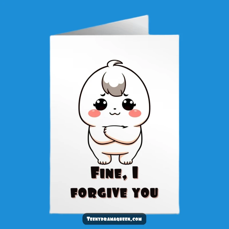 Free Printable Pouty Kawaii Thank You Card - Grumpy but Grateful Downloadable Gift