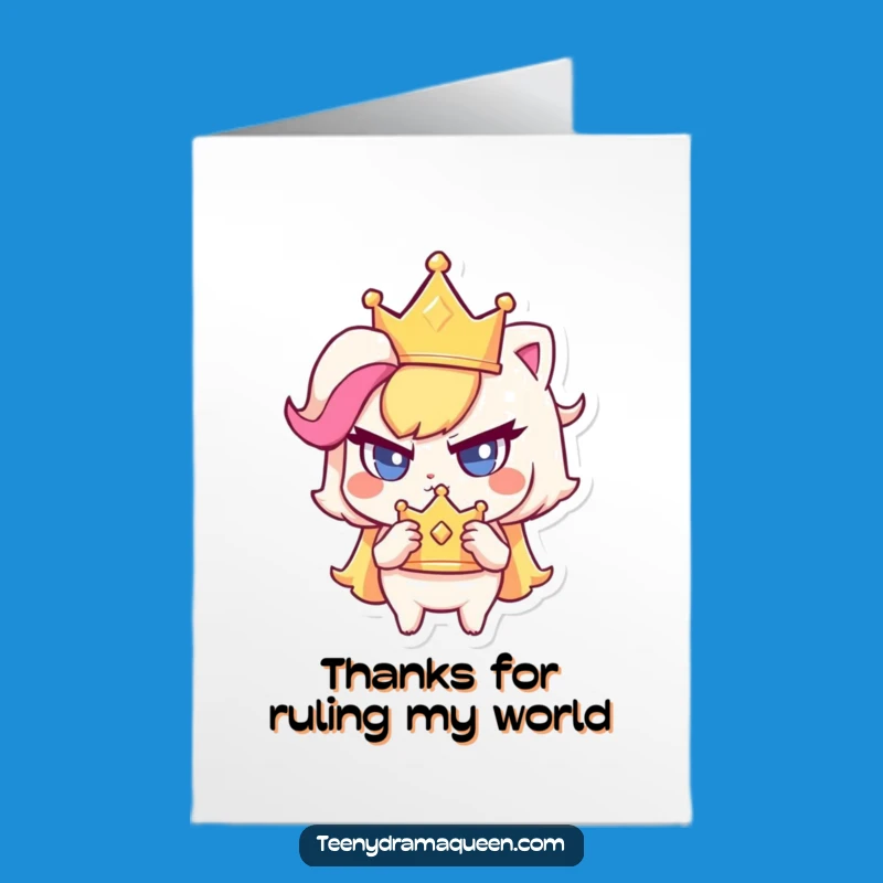Free Printable Thank You Card: Grateful for My Crown, Funny Downloadable Gift