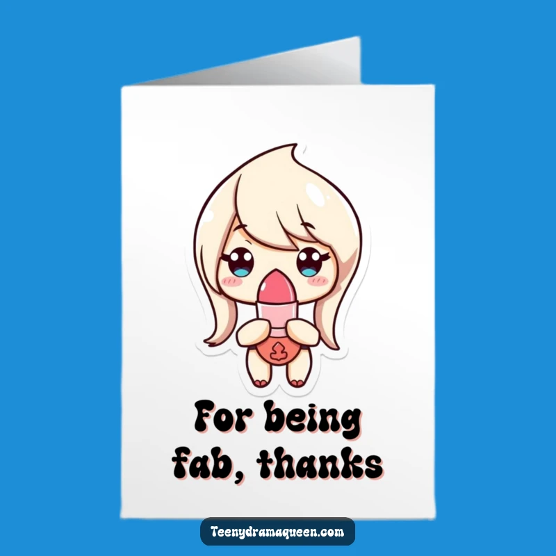 Free Printable Thank You Card: Unimpressed Lipstick - Chic Humorous Downloadable Gift