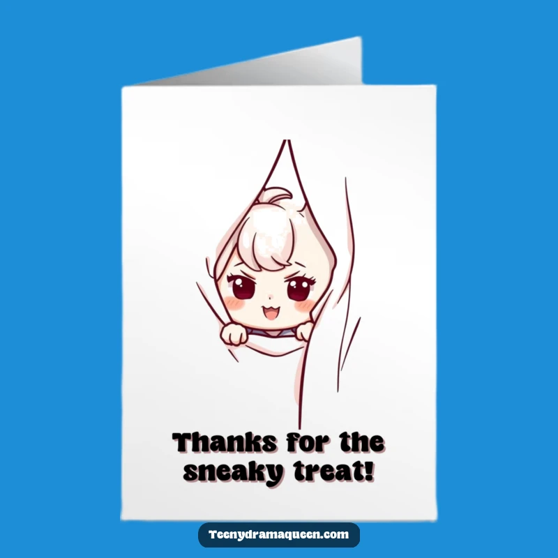 Free Printable Thank You Card: Secret Admirer Peek - Funny Downloadable Gift of Gratitude