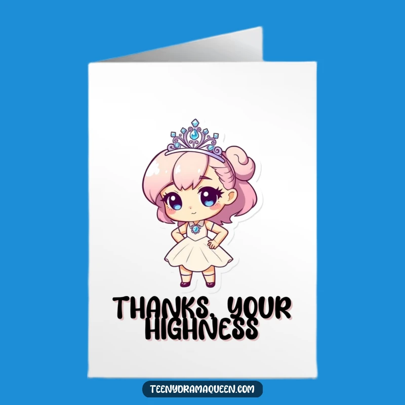 Thank You Tiara Card - Free Printable Downloadable Glam Thanks