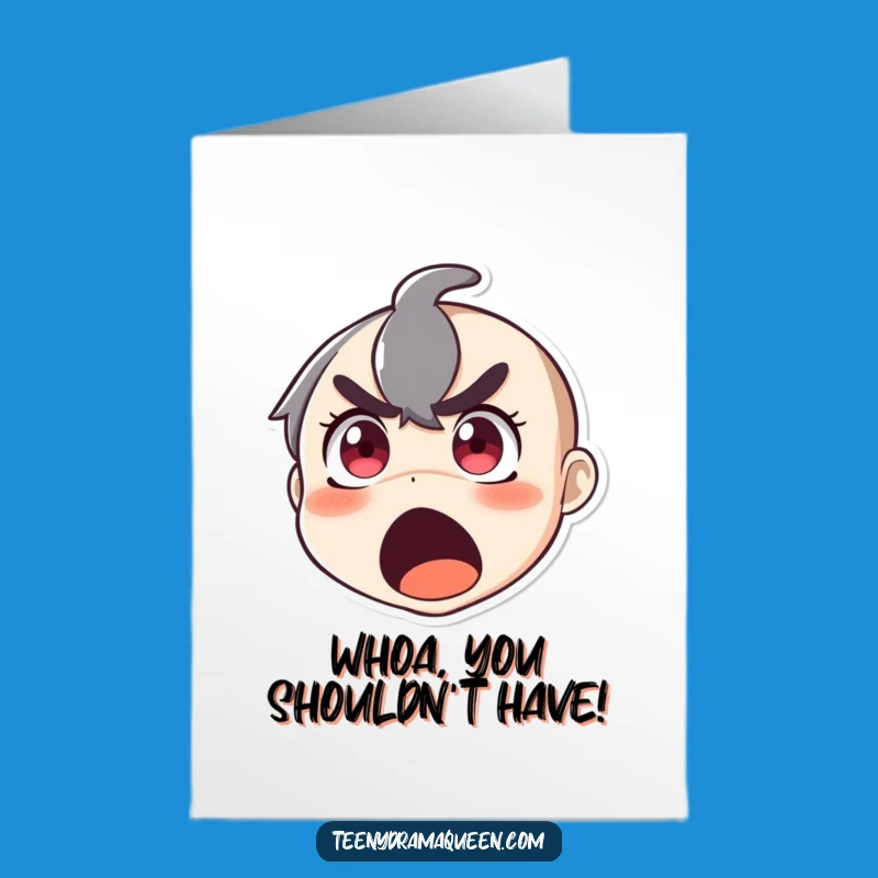 Free Printable Thank You Card: Shocked Gratitude - Funny Downloadable Gift