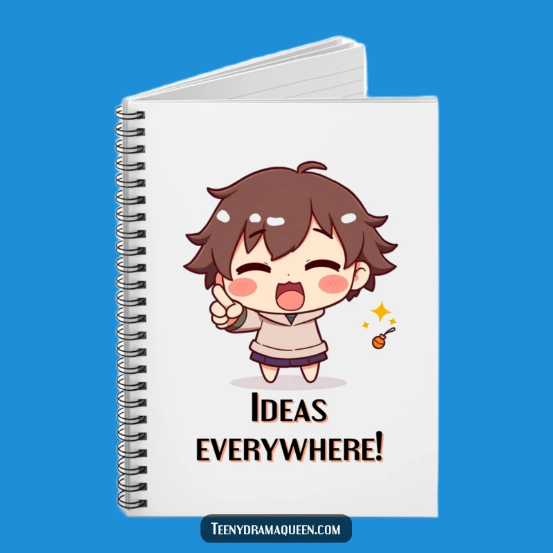 Funny Excited Character Notebook: Journal About Discoveries With Dramatic Pointing