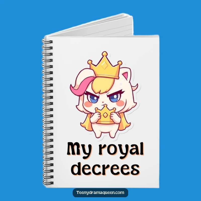Funny Haughty Crown Notebook: Jot Down Royal Decrees with Hilarious Flair