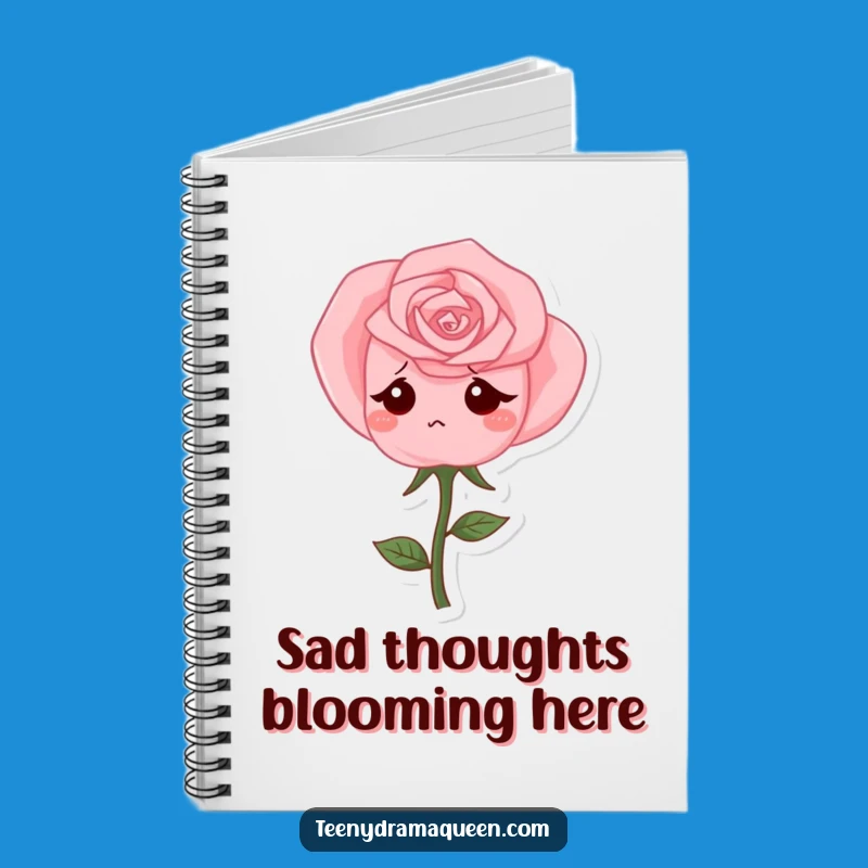 Funny Notebook - Rose Character's Sad Notes, Perfect Comedic Journal Gift