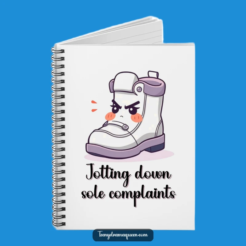 Funny Notebook - Shoe Character's Indignant Scribbles, Perfect Comedic Journal Gift