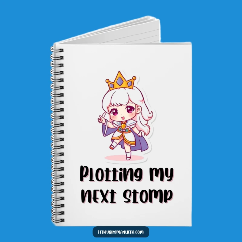 Funny Queen Stomping Foot Notebook - Hilarious Royal Thoughts Journal!