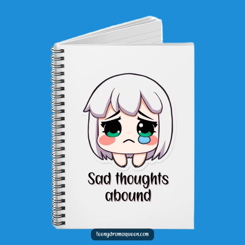 Funny Sad Thoughts Notebook: Character's Tear, Perfect Journal Gift!