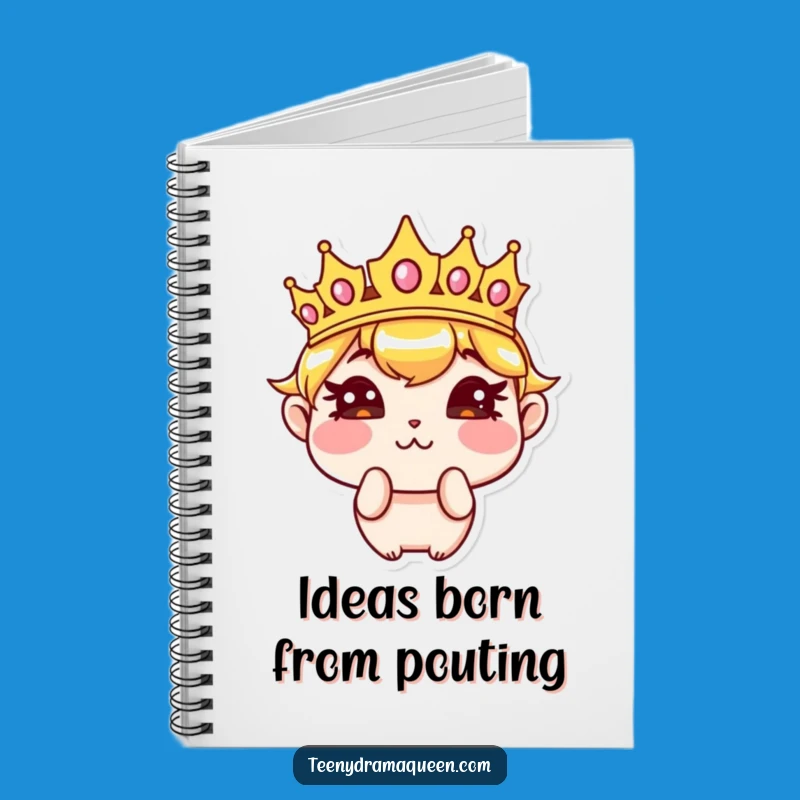 Funny Sassy Crown Pouting Notebook - Hilarious Royal Diary for Thoughts!