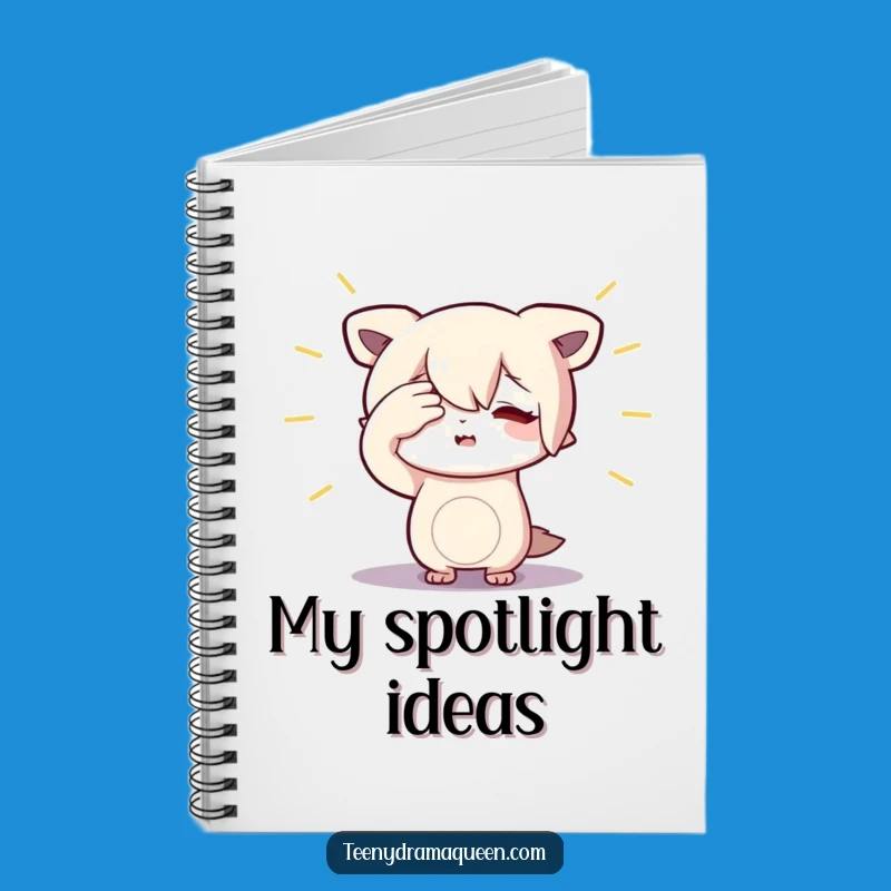 Funny Spotlight Shy Notebook: Dramatic Shielding Eyes Journal Gift