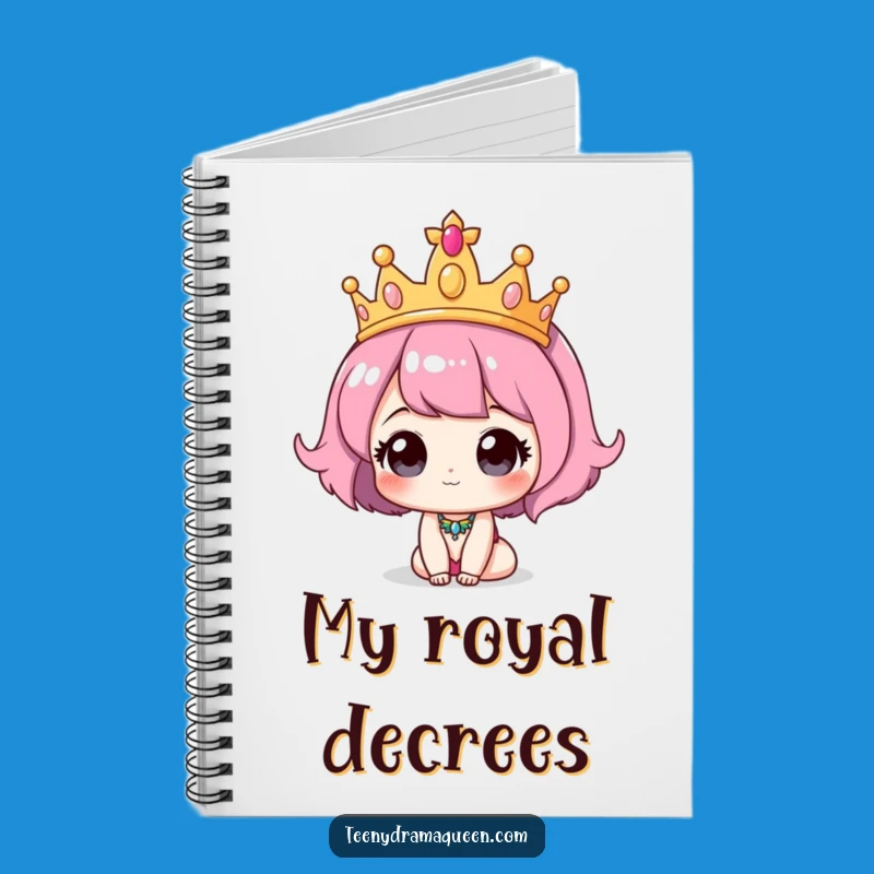 Funny Tiara Notebook: Jot Down Royal Thoughts and Ideas