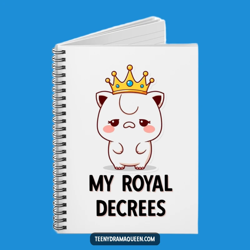 Funny Unimpressed Kawaii Notebook: Jot Down Thoughts with Royal Sass