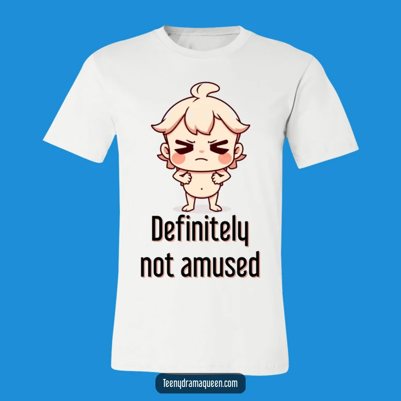 Funny Huffing Character T-Shirt: Grumpy Displeased Tee, Perfect Funny Gift