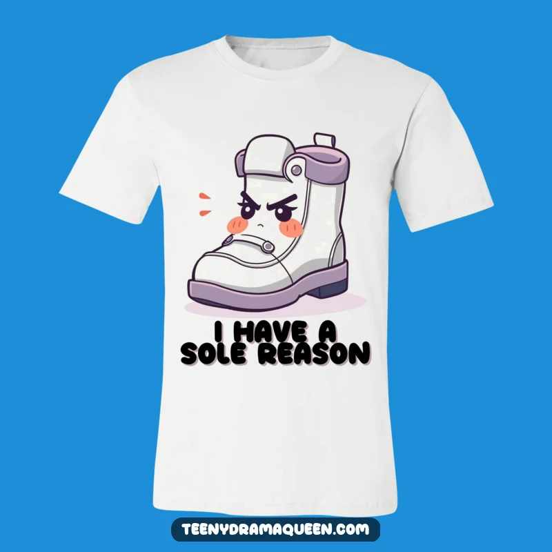 Funny Shoe T-Shirt - Indignant Character Tee, The Perfect Comedic Gift