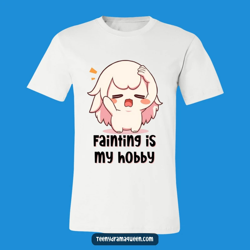 Funny Swooning Kawaii T-Shirt: Dramatic Expression and Humorous Apparel
