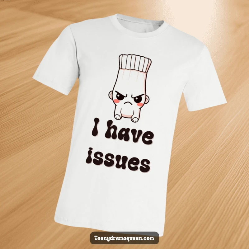 Funny T-Shirt featuring a tiny, indignant sock character with a stern expression and a hole, conveying a powerful message of disapproval.