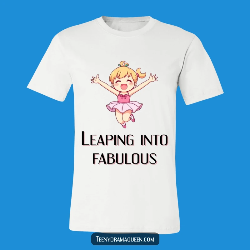 Funny Tutu Leap T-Shirt: Expressive Dancer Character - Awesome Funny Gift for All