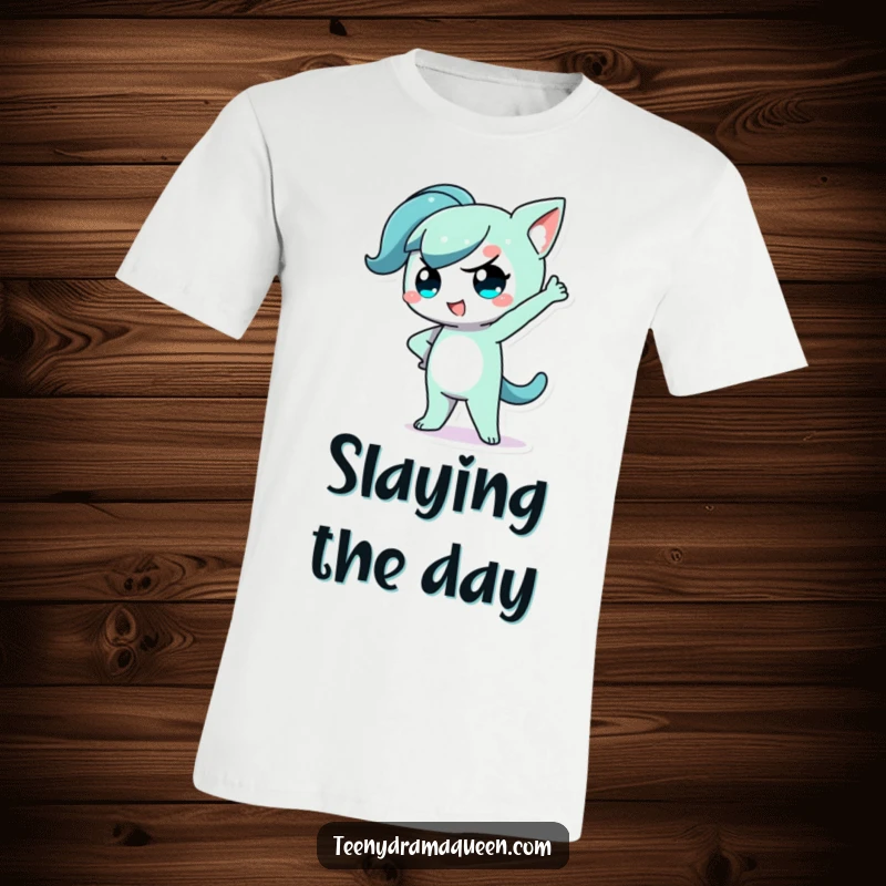 Funny Kawaii Character T-Shirt featuring a dramatic pose with hand on hip, ideal for a sassy funny gift.