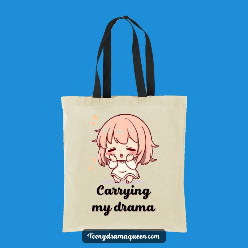 Funny Fainting Tote Bag: Dramatic Flourish Design, Perfect Humorous Carry-All