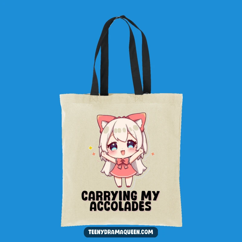 Funny Cheery Tote Bag: Carry Your Applause With a Bow Design