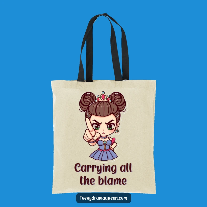 Funny Drama Queen Finger Tote Bag, Carry Your Sass Everywhere