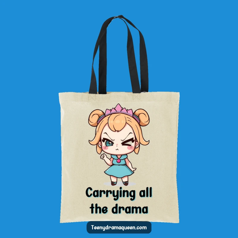 Funny Drama Queen Tote Bag: Sassy Eye Roll Design, The Perfect Humorous Carry-All Gift