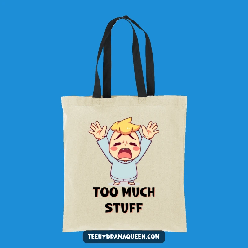 Funny Exasperated Character Tote Bag - Carry Your Feelings and a Funny Gift