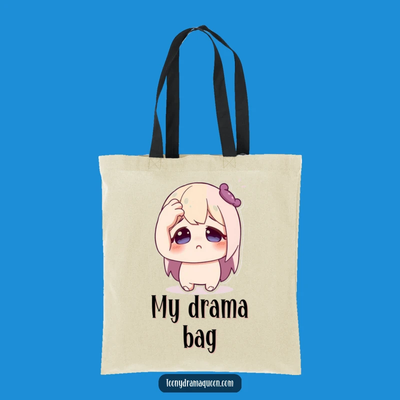 Funny Fainting Character Tote Bag - Carry Your Drama Everywhere