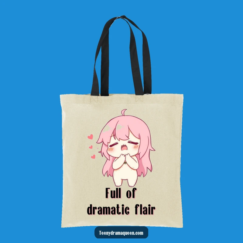Funny Heartbreak Character Tote Bag: Dramatic Fake Tears Carry-All, Perfect Funny Gift