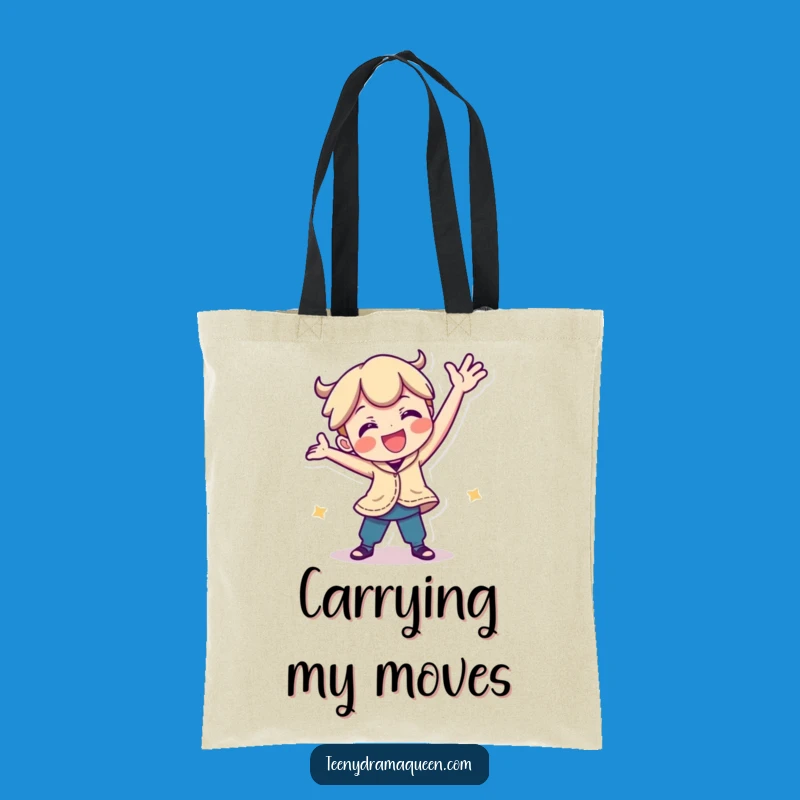 Funny Playful Character Tote Bag: Carry Your Laughs in a Silly Dance Pose Style