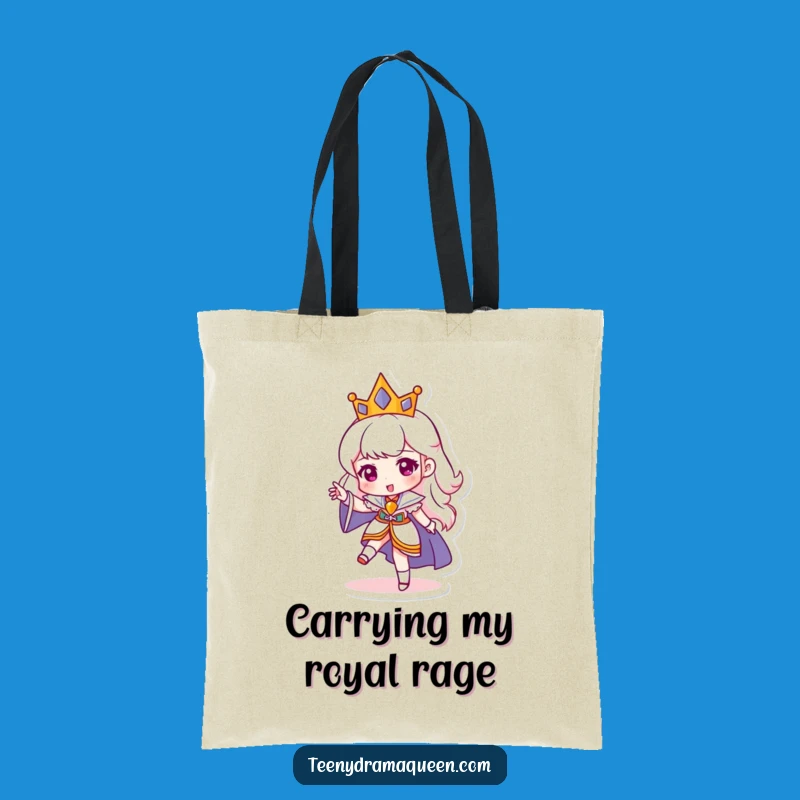 Funny Queen Stomping Foot Tote Bag - Hilarious Royal Errands Accessory!