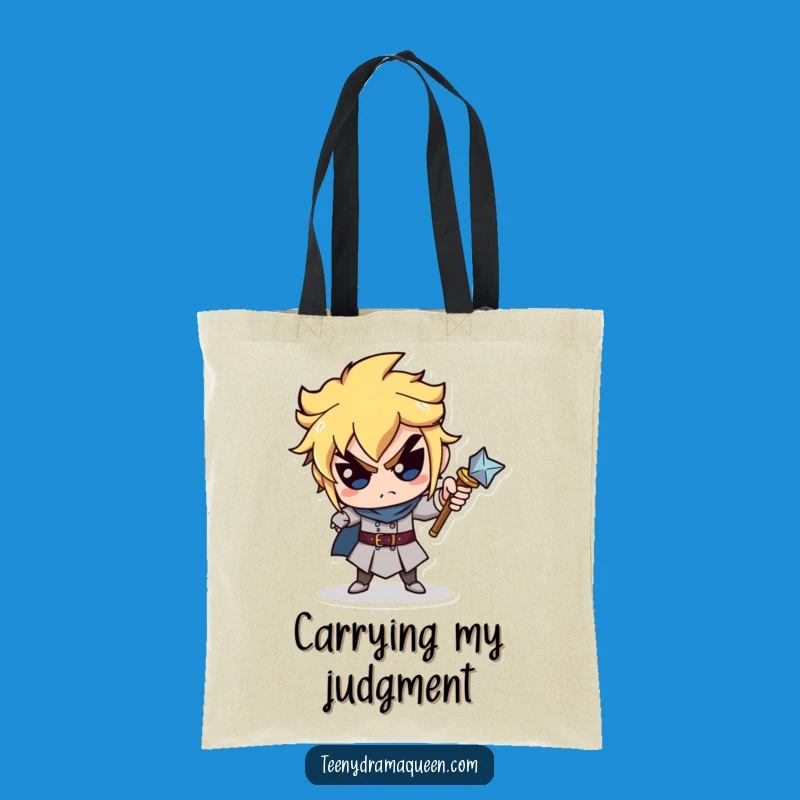 Funny Scepter Pointing Tote Bag - Hilarious Accusatory Shopping Essential!