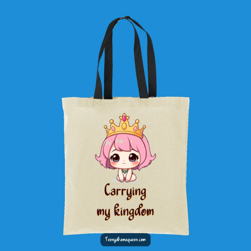 Funny Tiara Tote Bag: Carry Your Royal Essentials in Style