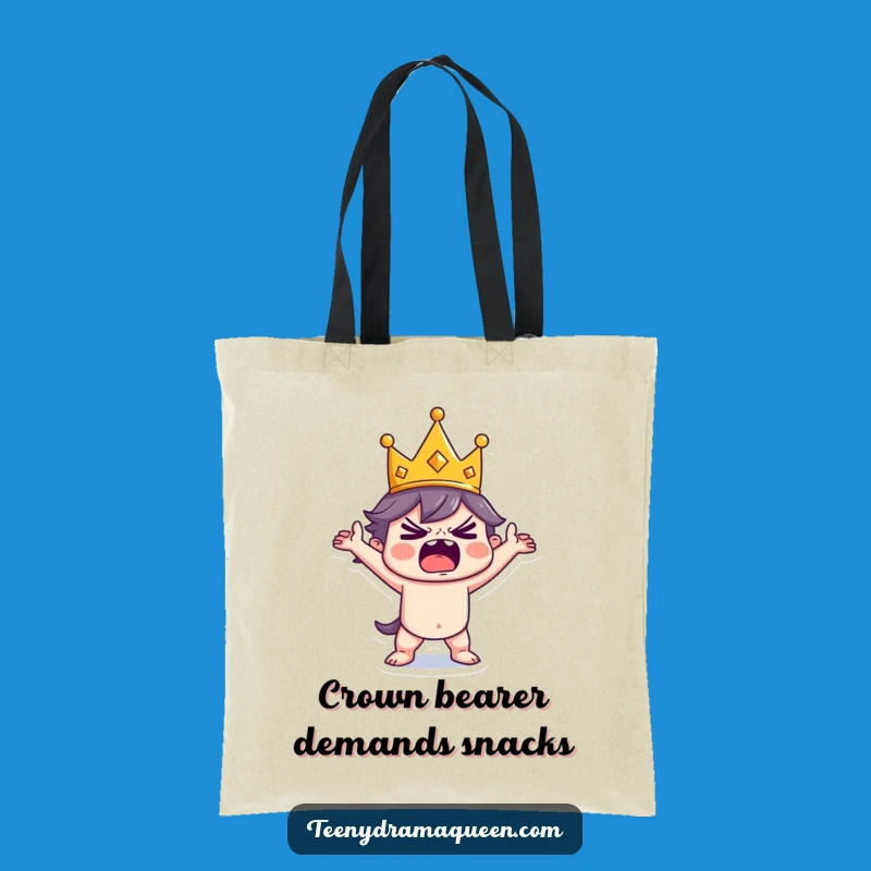 Funny Tiny King Tantrum Tote Bag: Hilarious Royal Meltdown Carry-All, Perfect Funny Gift