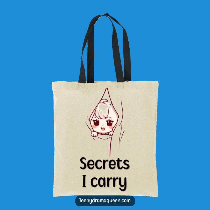 Funny Peeking Character Tote Bag - Carry Your Secrets with Style, Funny Gift